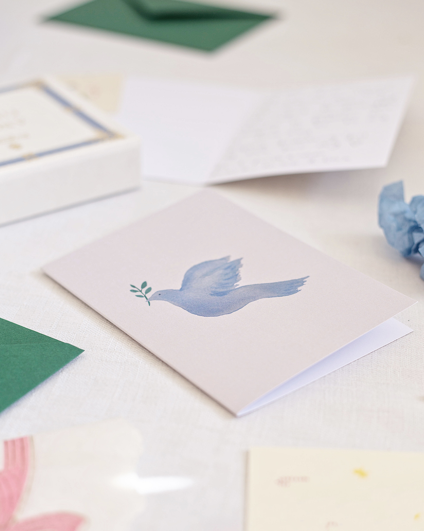 christmas card – peace dove – A6