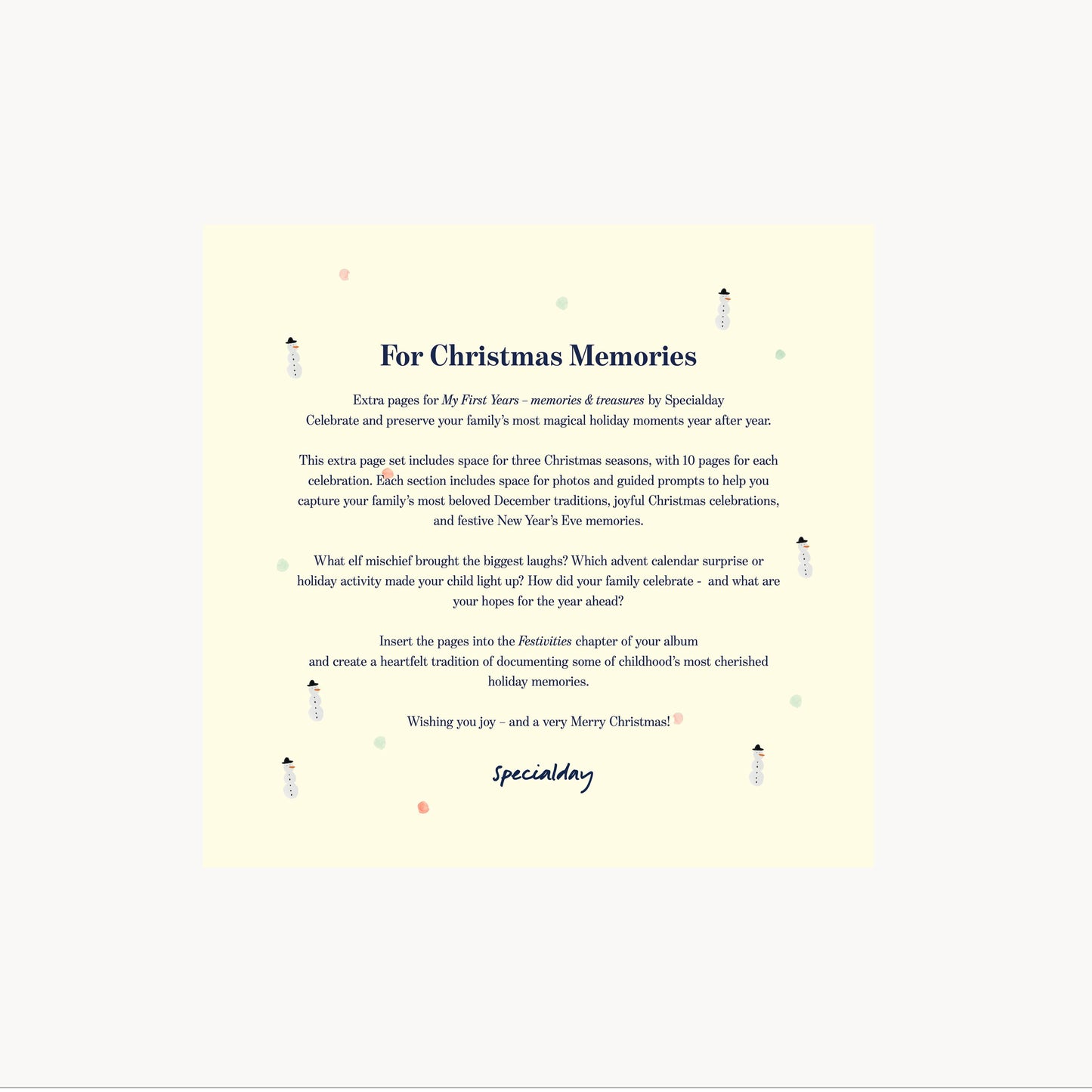 extra pages – christmas memories