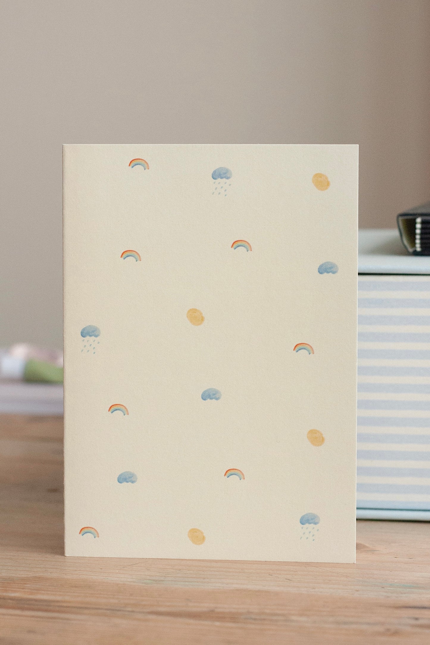 card - sun, clouds & rainbows