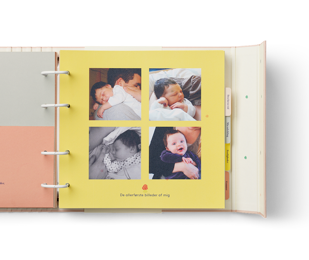 album uden indhold – barnets bog – mine første år – rosa