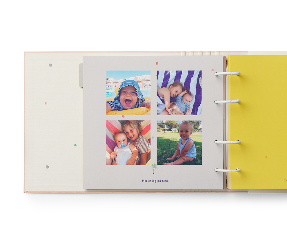 album uden indhold –  barnets bog – mine første år – creme