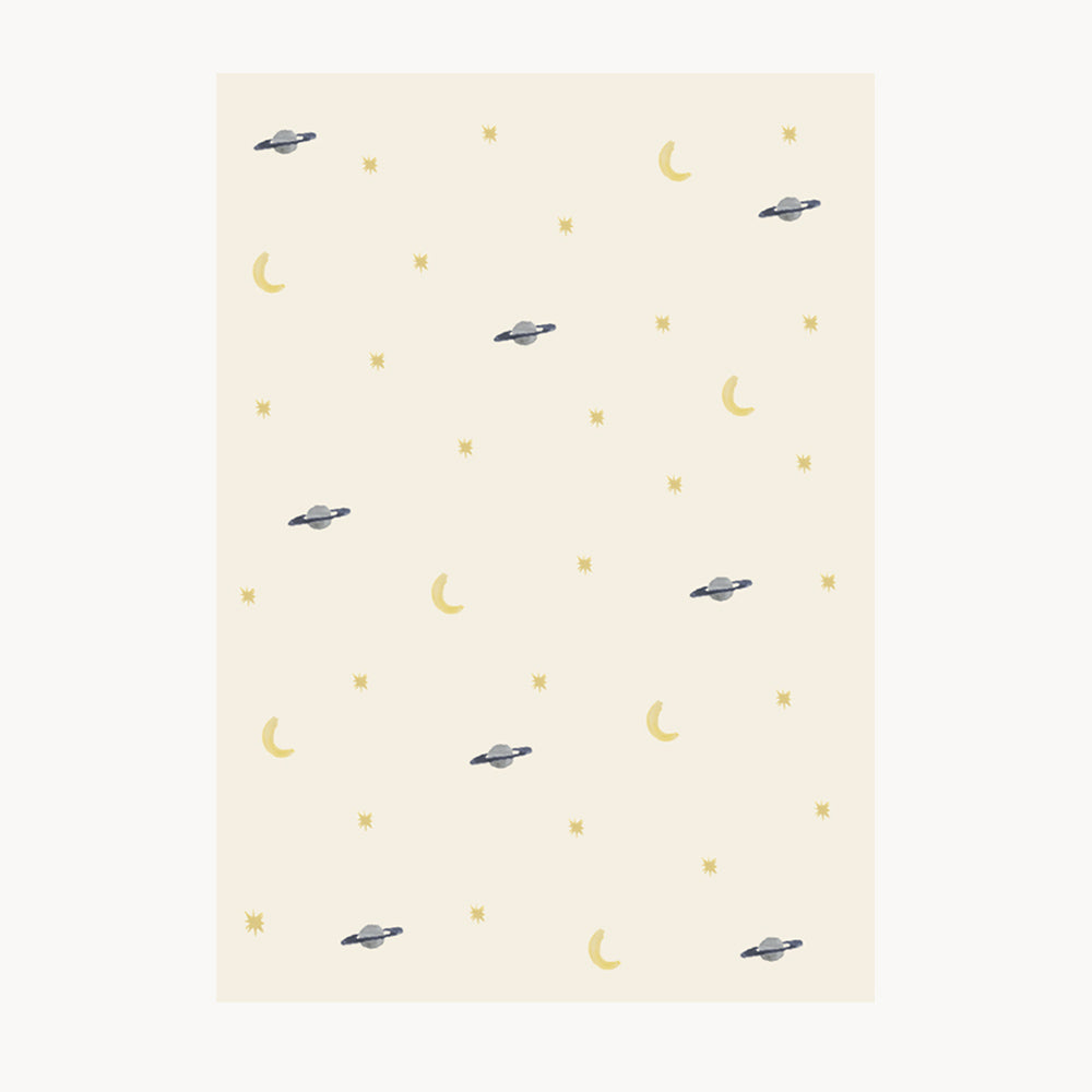 card - moon, stars & planets