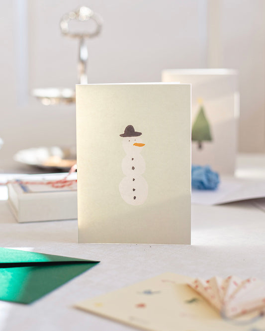 christmas card – snowman – A6