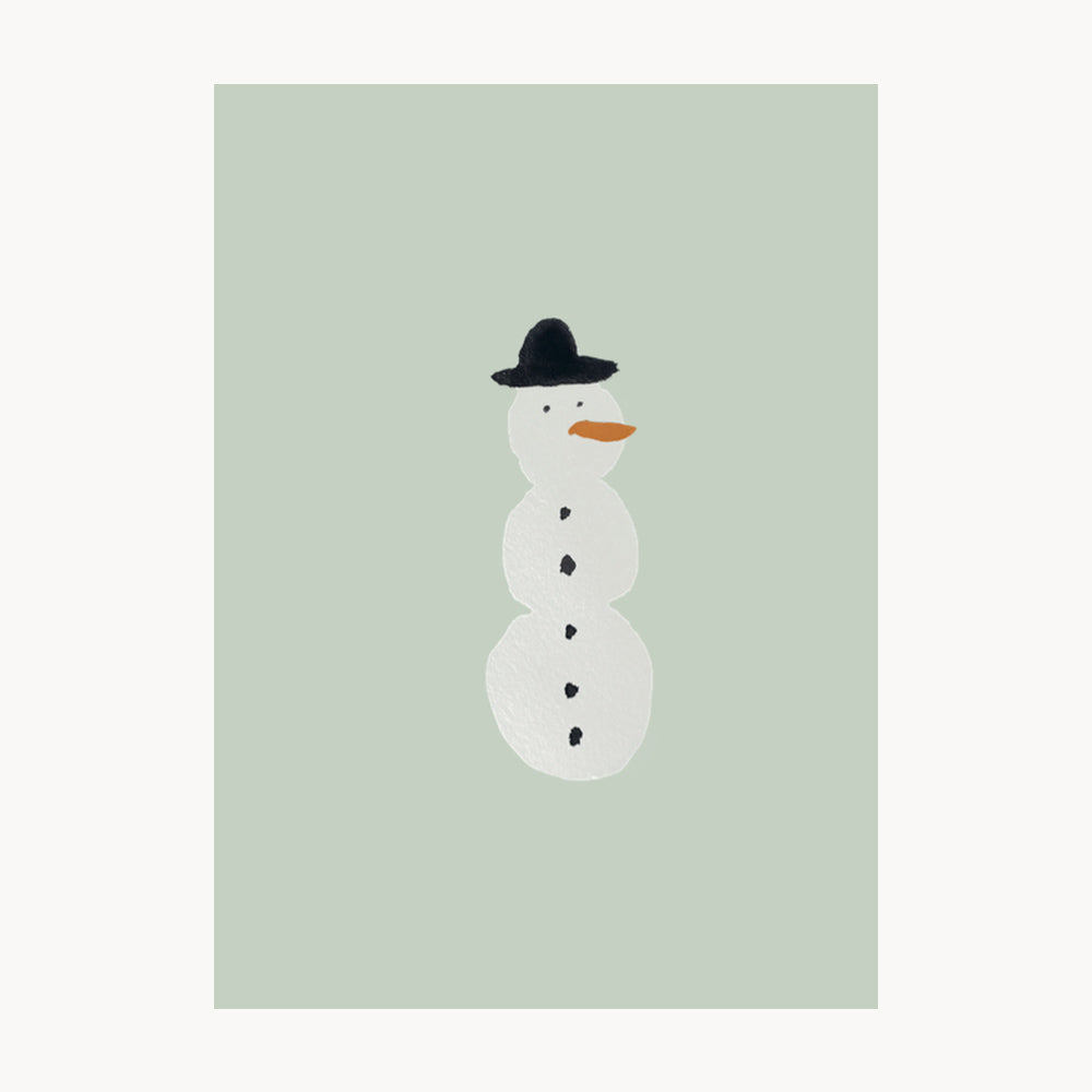 christmas card – snowman – A6