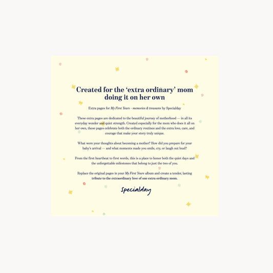 extra pages – for the 'extra ordinary' mom