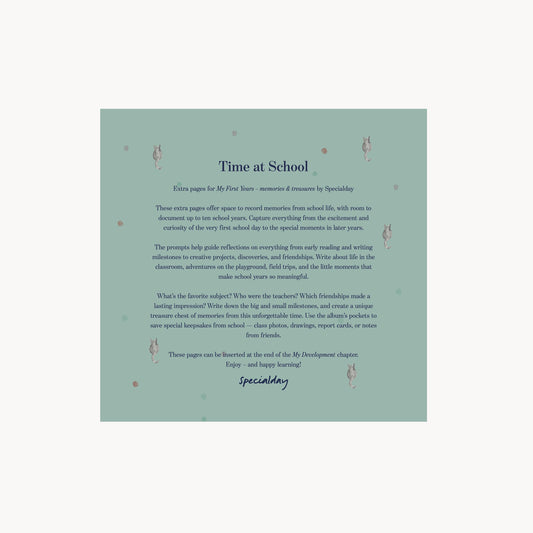 extra pages – time at school