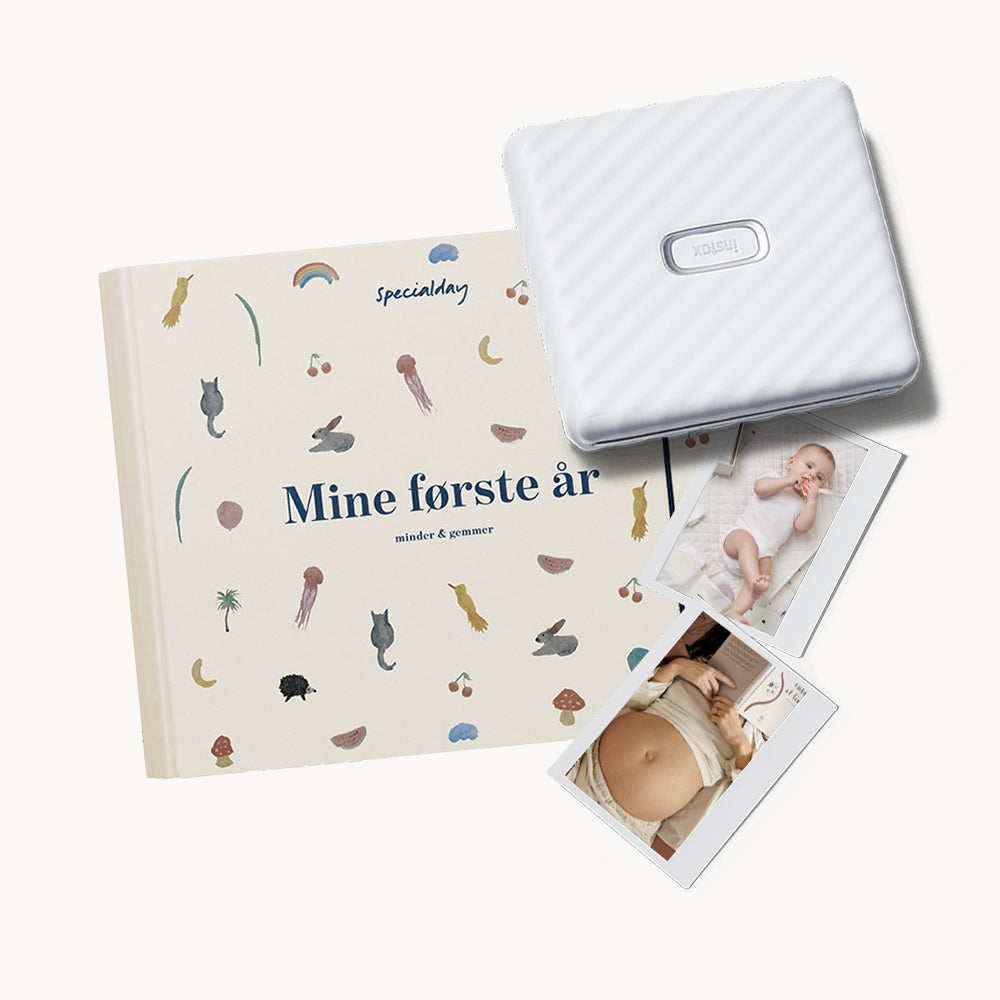 mine første år album & smartphone printer