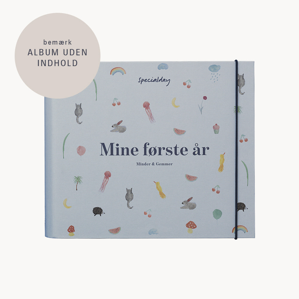 Album uden indhold – barnets bog – mine første år – blå